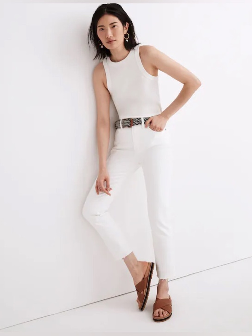 Madewell Women's perfect vintage Jean size 28 white
